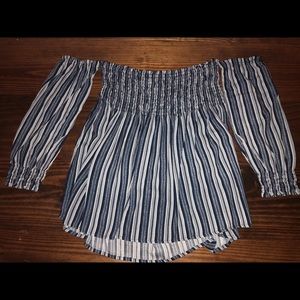 Ellie & Kate blue / white striped blouse
